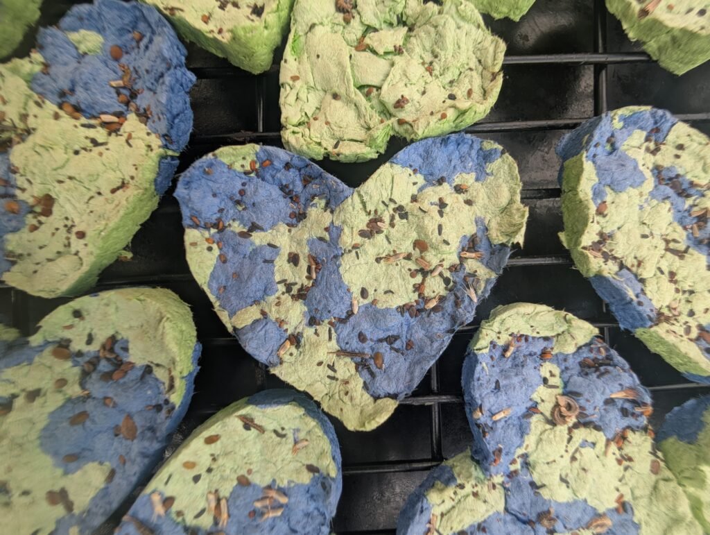 completed, up close Garden seed bombs