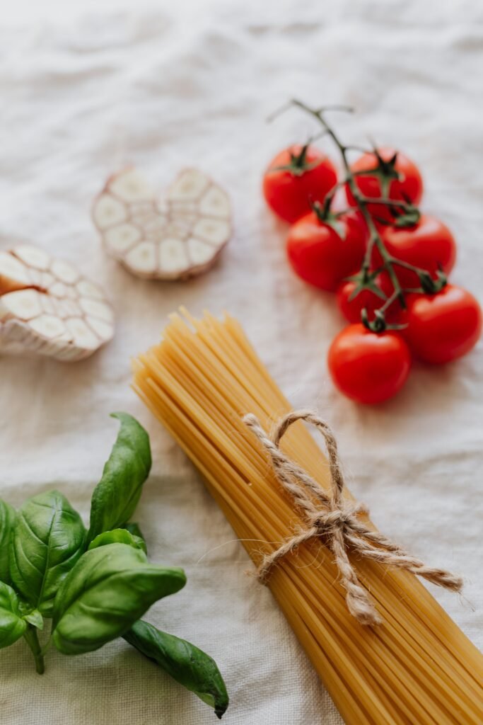 garlic and basil are key ingrediants in fresh garden tomato sauce